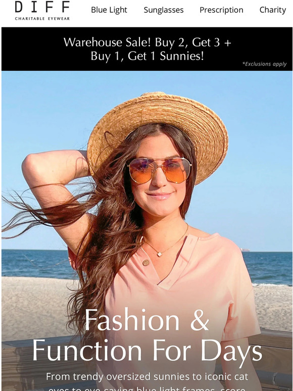 DIFF Eyewear A Warehouse Sale Style For Every Taste 😍 Milled