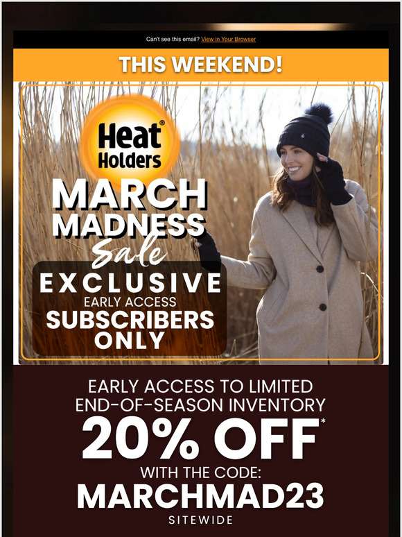 March Madness: Subscribers' Weekend at 20% off 🤩