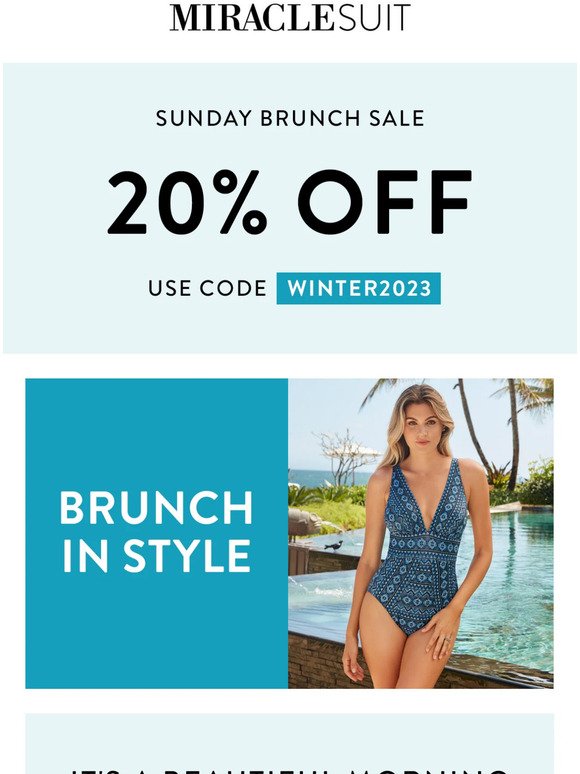 Today only: 20% off in our Sunday Brunch
