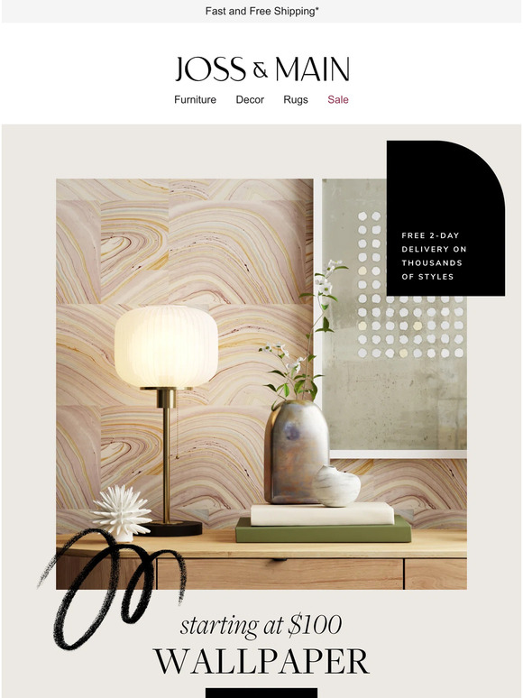 Joss & Main Wallpaper These styles are worth a look Milled