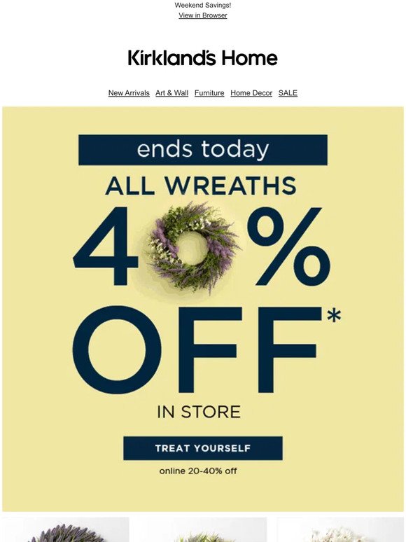 Last Chance to Save on ALL Wreaths & Dining 🚨 Act Fast!