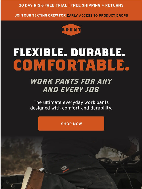 BRUNT Workwear (US) Find Your Perfect Work Pant Milled