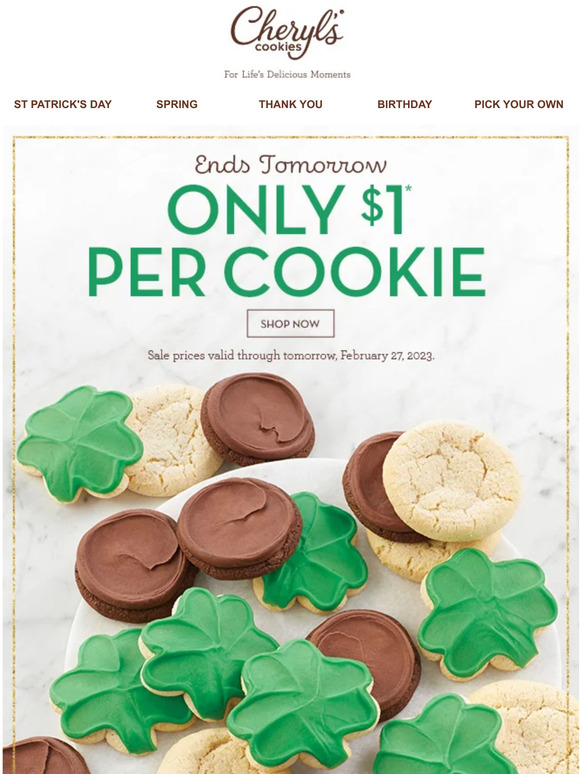 24 cookies for $24 >> Ends tomorrow!