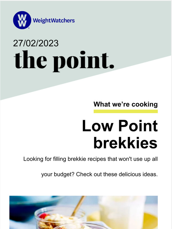 💌 Delicious low Point brekkie recipes inside!