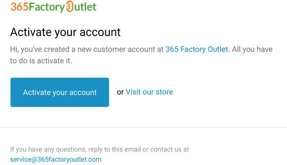 Customer account activation