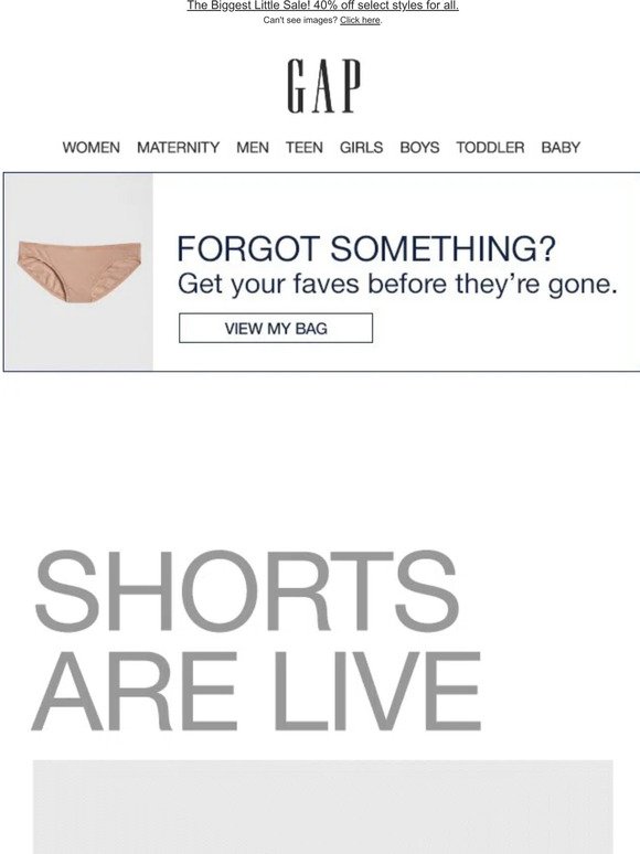 The Shorts Shop is OPEN