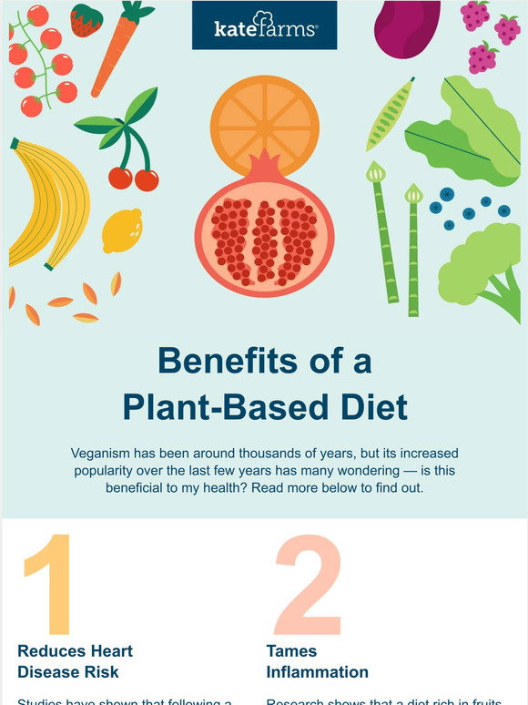 Kate Farms: 8 Benefits of a plant-based diet. | Milled