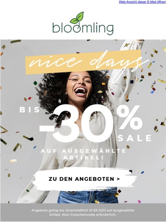 ✿ Nice Days ✿ Heute bis zu 30% sparen!