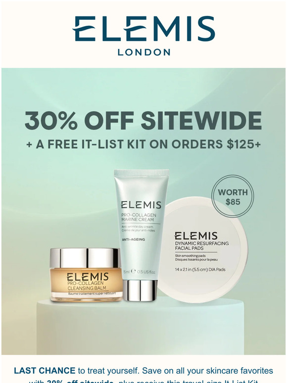 Elemis Email Newsletters Shop Sales, Discounts, and Coupon Codes