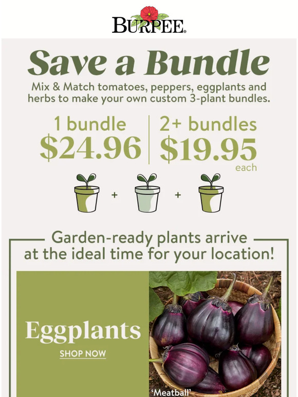 Burpee Gardening Gardenready plants for you Milled