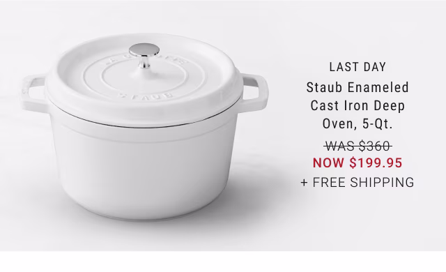 Staub Enameled Cast Iron Deep Oven, 5-Qt. - NOW $199.95 + FREE SHIPPING