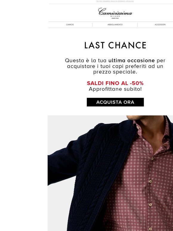 Last Chance: Fino al -50%!