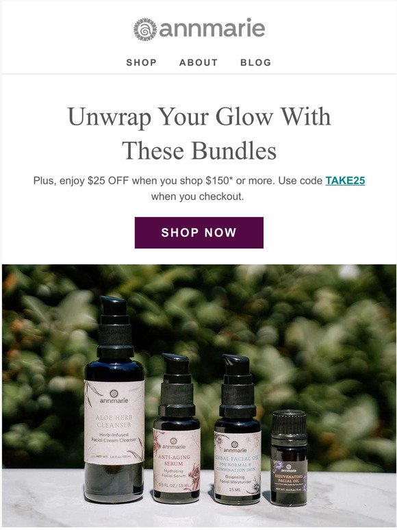 Unwrap your glow with $25 off