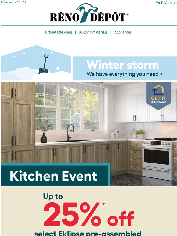 Up to 25% with our Kitchen event