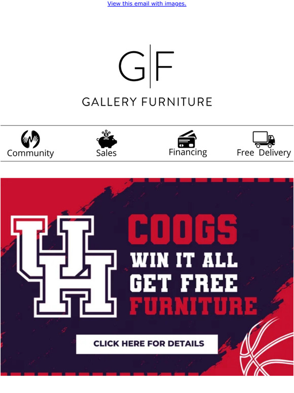 Gallery Furniture COOGS Win It All is heating up! 🔥 Milled