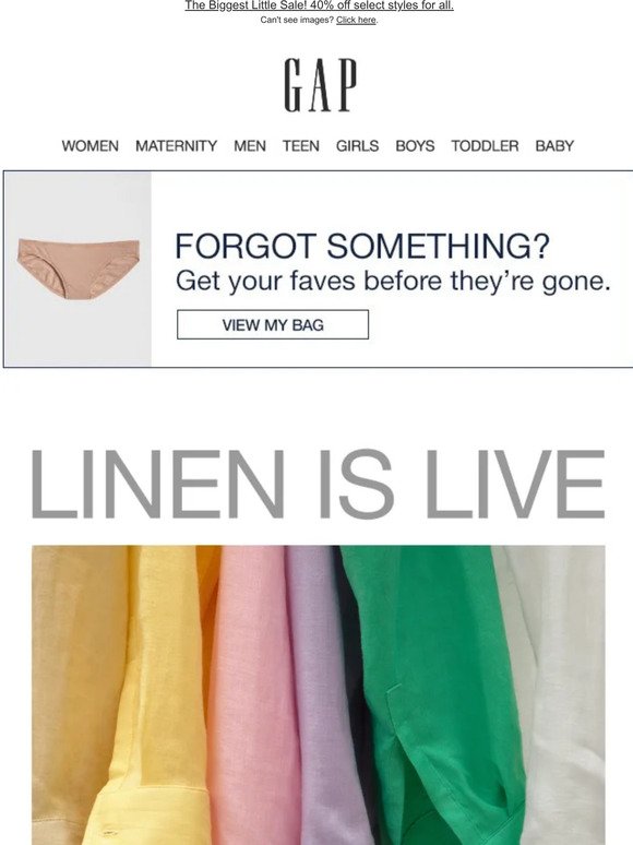 The Linen Shop is O-N