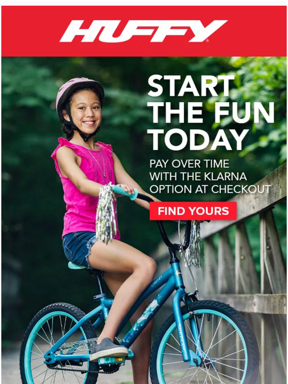 Huffy Bikes 👍 Ride today with... Klarna! Milled