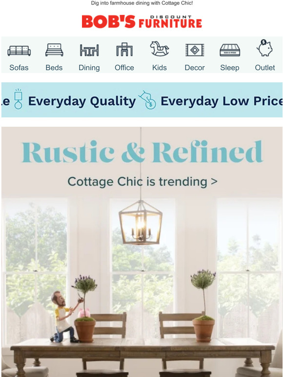 Bob's Discount Furniture Farmhouse is on the menu Milled