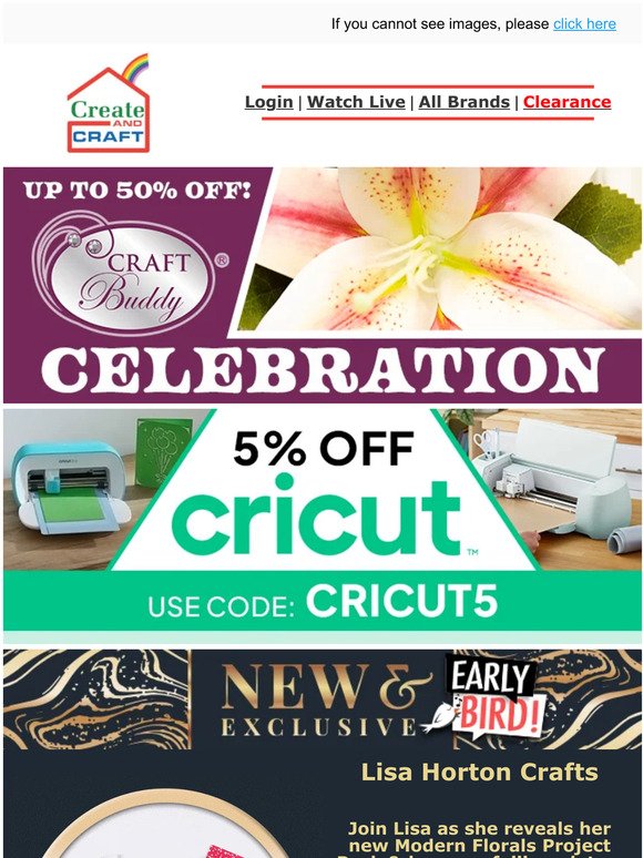 It''s a Craft Buddy Celebration - save up to 50% on selected lines!