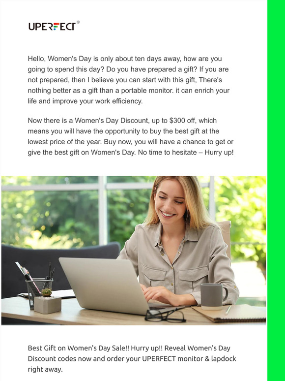 Celebrate Women's Day with $300 off – First Come First Served