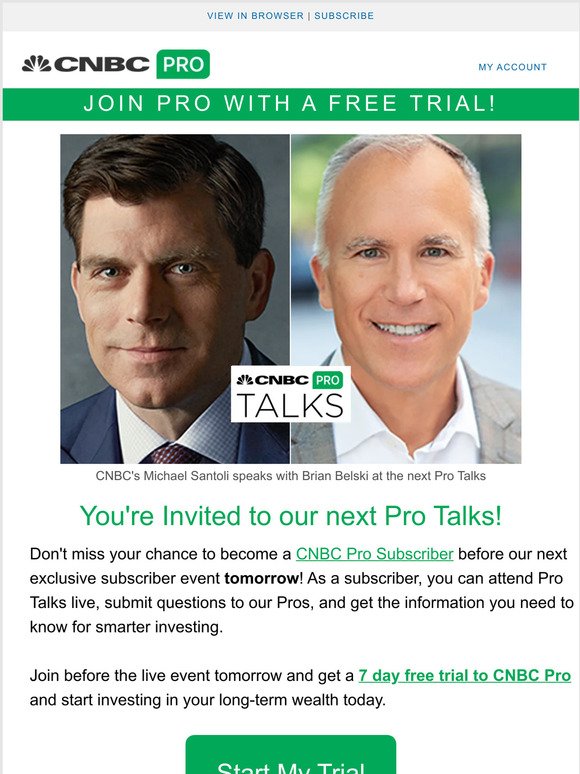 Get your free trial for Pro Talks tomorrow!