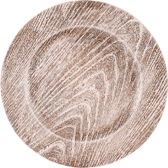 Faux wood charger plate