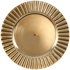 Gold fluted charger plates