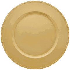Gold beaded-rim charger plate