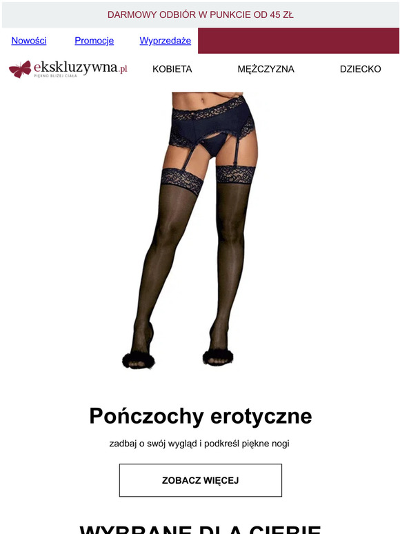 Pończochy erotyczne - podkreśl piękne nogi