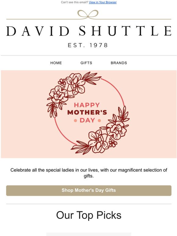 Mother's Day Gift Ideas |  Make her day with a gift from our selection