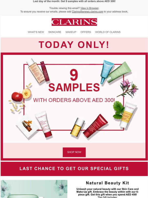 Shop now for your FREE 9 samples!