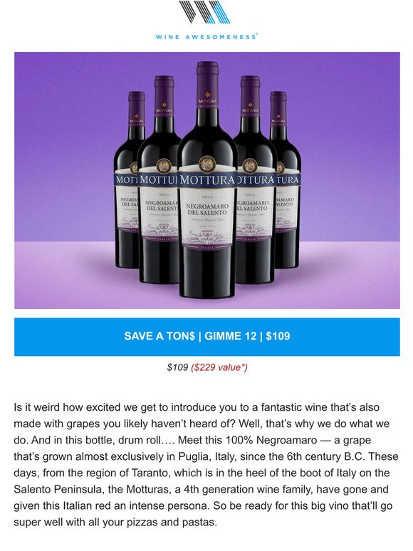 ***$69 6-packs... perf 🍕 nite 🍷 from italy