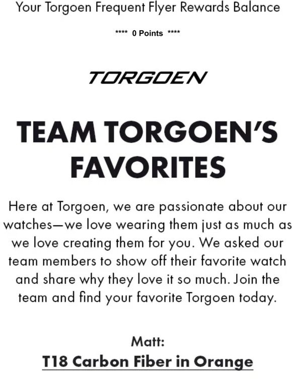 Team Torgoen's Favorites