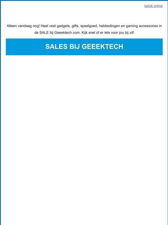 SALE bij Geeektech.com 🔥