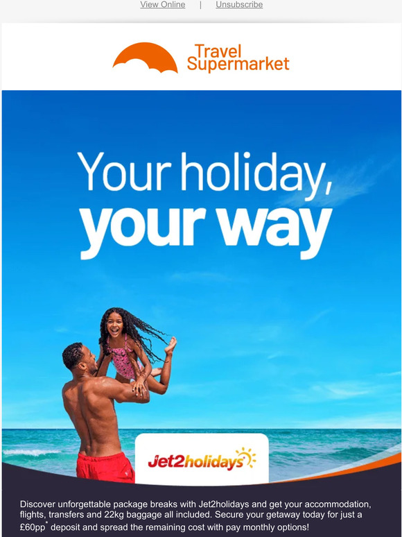 TravelSupermarket Find your next package getaway with Jet2holidays! 🏖️