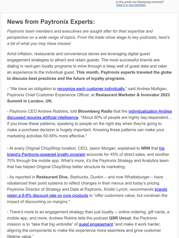 Paytronix February Newsletter