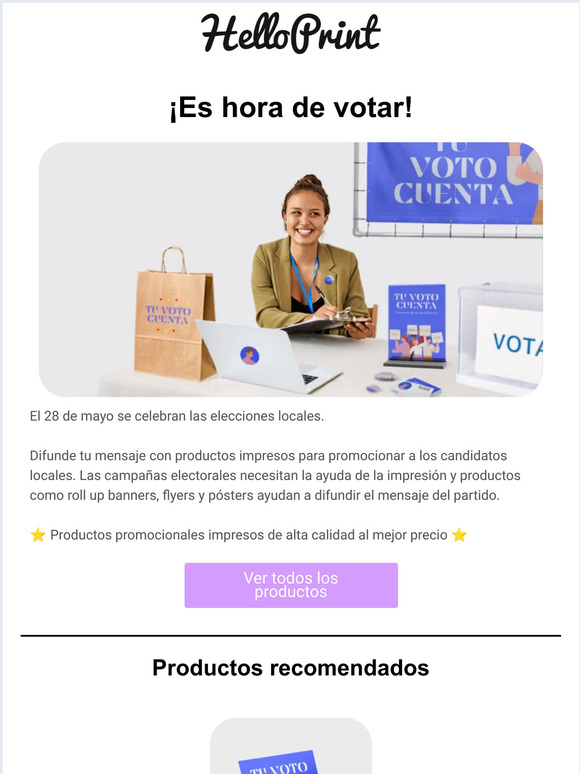 👍 ¡Gana votos con productos electorales!