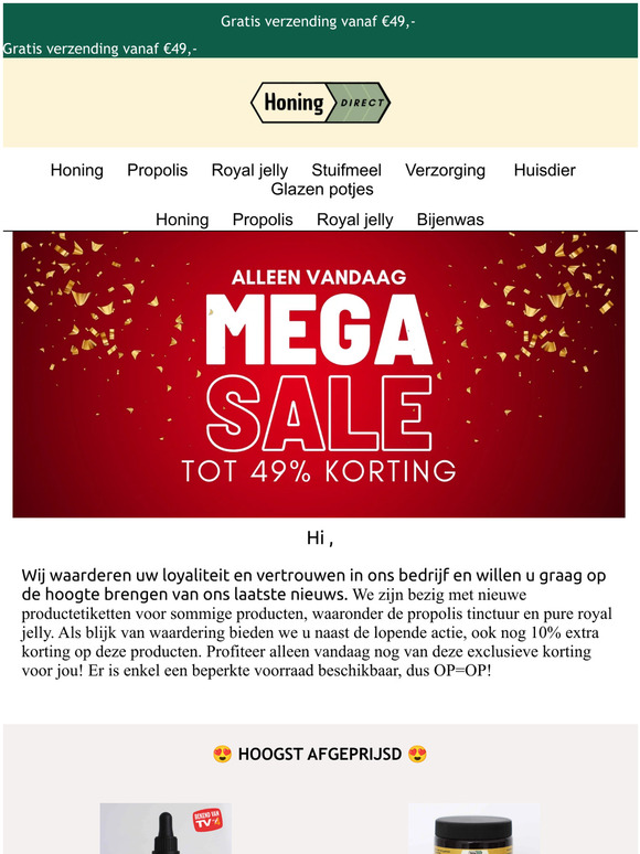 MEGA SALE: tot 49% extra korting speciaal voor jou!