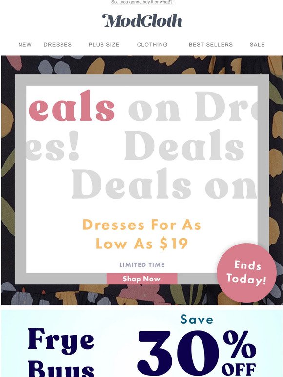 Last day for Deals on Dresses! 👗