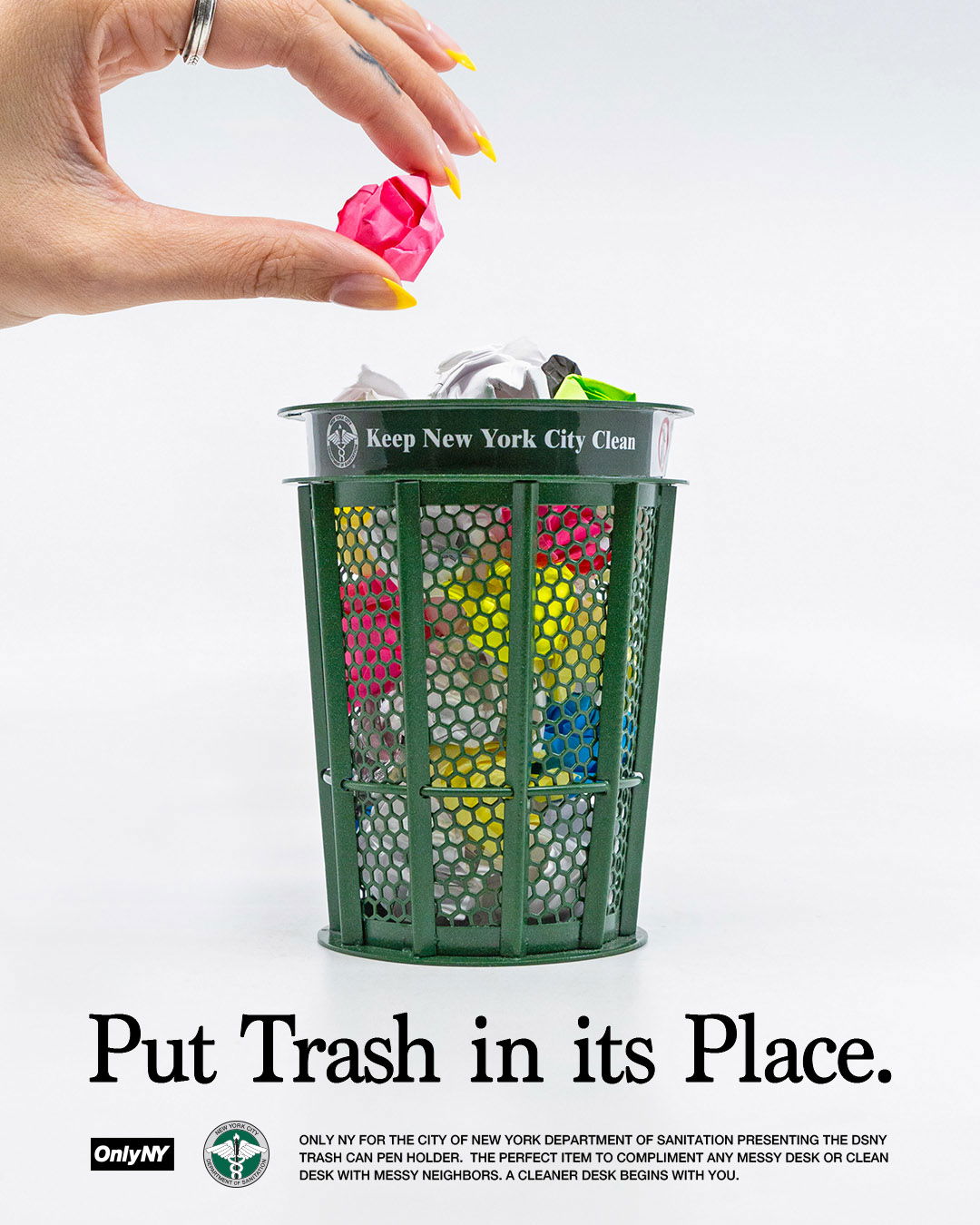 Only NY: DSNY Trash Can Pen Holder 🗑️ | Milled