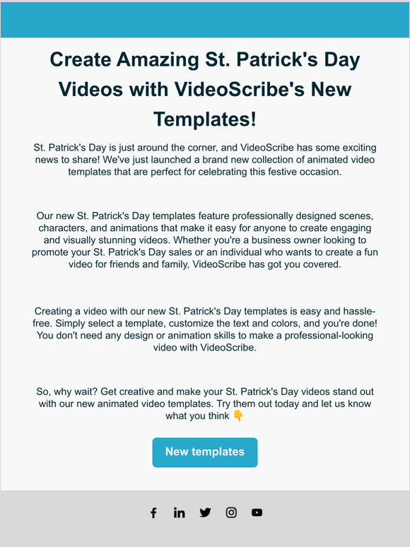 New video templates for St. Patrick's Day, —!