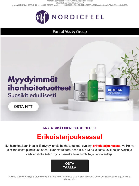 Myydyimmät ihonhoitotuotteet tarjouksessa!🌟🌟🌟