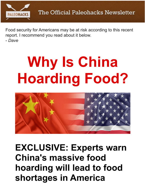 paleorecipeteam Why Is China Hoarding Food? Milled