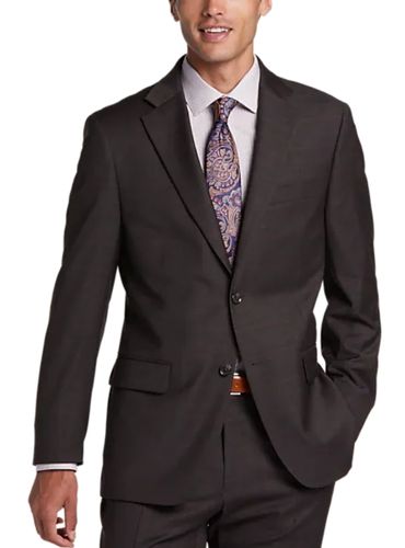 Tommy Hilfiger Modern Fit Suit, Brown Plaid