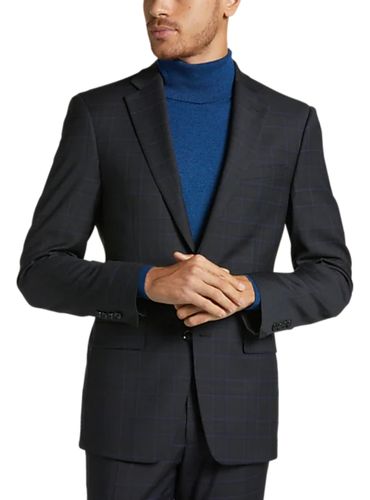 Calvin Klein X-Fit Slim Fit Suit, Charcoal Plaid