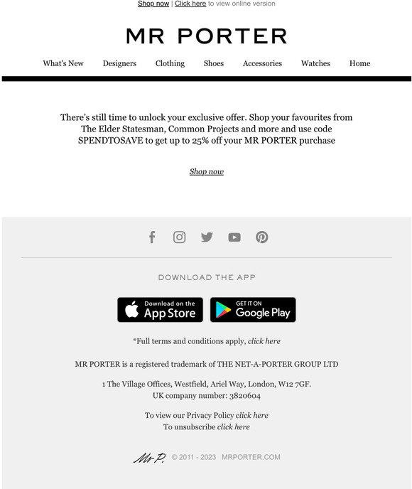 Mr Porter Here Comes The Sun… Milled