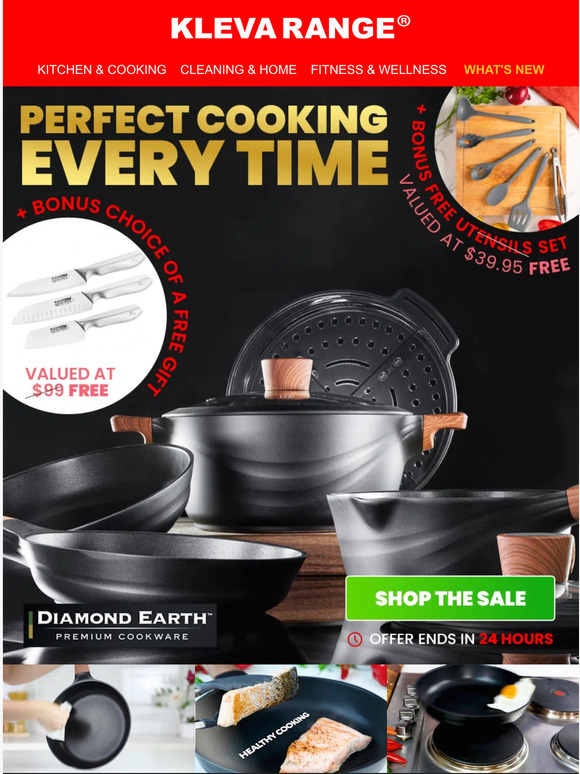 Kleva Range Perfect Cooking Every Time 🍳 Free Gifts with Diamond Earth