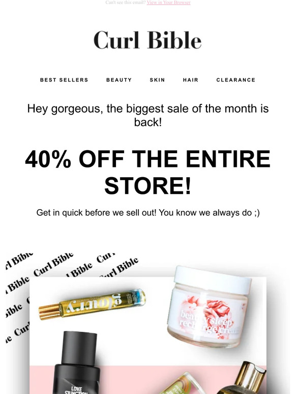 It's back: 40% OFF storewide, RUN! 🛍️
