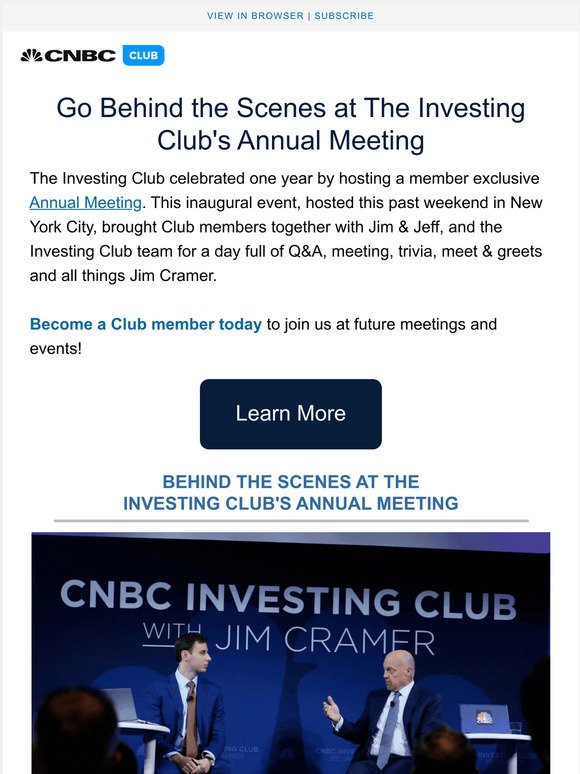Join the Club and go behind the scenes of the Annual Meeting