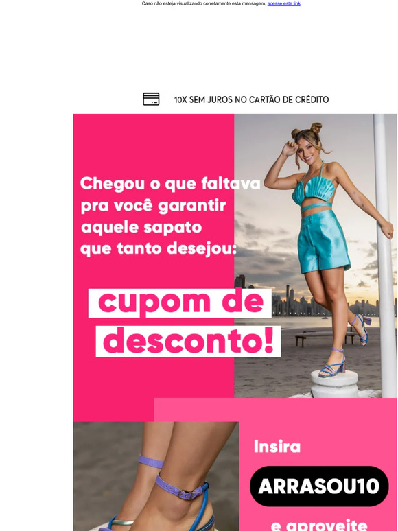 Chegou 10% Off pra você! Vai mesmo perder essa oferta?